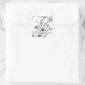 複雑な植物要素 スクエアシール (バッグ)