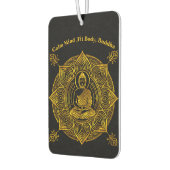 複雑な模様に囲まれた金仏 カーエアーフレッシュナー (左)