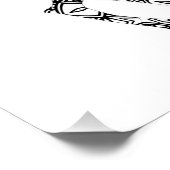 複雑な模様の紋章の鹿の着色ページアート ポスター (コーナー)