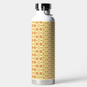 複雑な模様の黄色と白の背景 ウォーターボトル (左面)