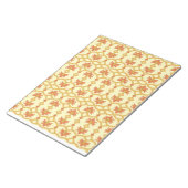 複雑な模様の黄色と白の背景 ノートパッド (アングル)