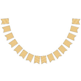 複雑な模様の黄色と白の背景 バンティングフラッグ