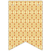 複雑な模様の黄色と白の背景 バンティングフラッグ (第3の旗)