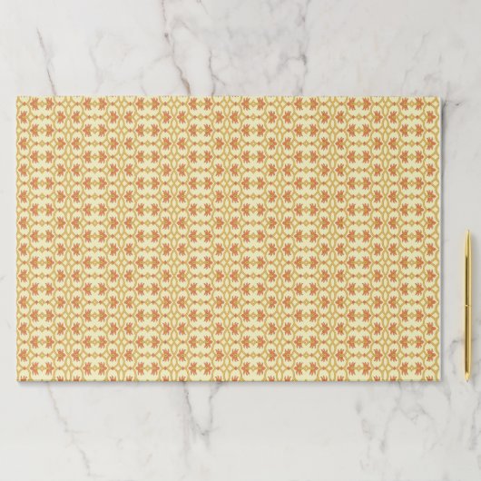 複雑な模様の黄色と白の背景 ペーパーパッド (インサイチュ)