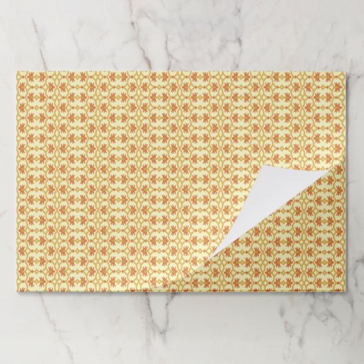 複雑な模様の黄色と白の背景 ペーパーパッド (折り畳み)