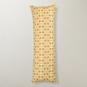 複雑な模様の黄色と白の背景 ボディピロー (裏面 (縦))