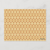 複雑な模様の黄色と白の背景 ポストカード (裏面)