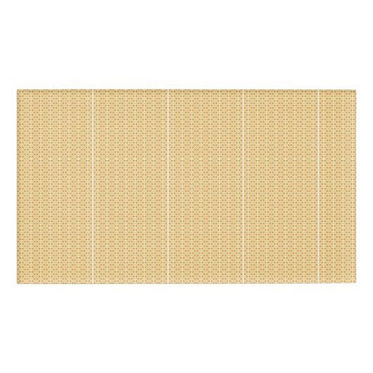 複雑な模様の黄色と白の背景 名札 (正面)