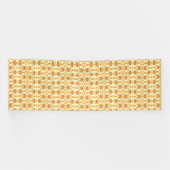 複雑な模様の黄色と白の背景 横断幕 (横)