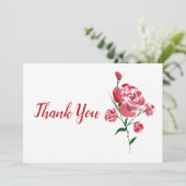 複雑な水彩バラ サンキューカード (スタンド正面)