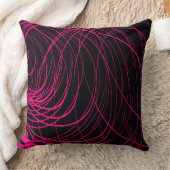 複雑な渦巻のピンク-装飾用クッション クッション (ブランケット)