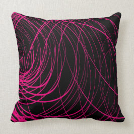 複雑な渦巻のピンク-装飾用クッション クッション