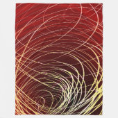 複雑な渦巻の金赤フリースブランケット フリースブランケット (正面)