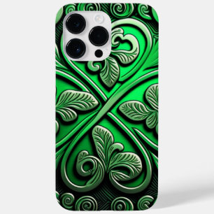 複雑な濃い緑のアイルランドのシャムロック Case-Mate iPhone 14 PRO MAXケース