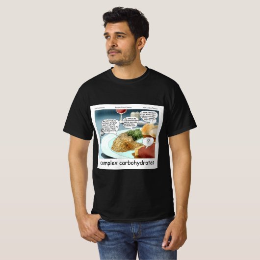 複雑な炭水化物哲学フードコミック Tシャツ (正面フル)