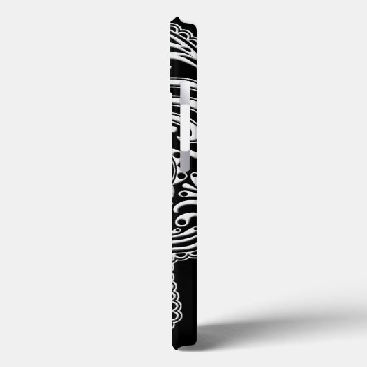 複雑な白と黒の砂糖スカル Case-Mate iPhoneケース (裏面 / 左)