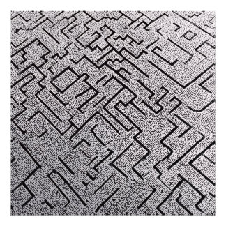 複雑な白黒迷路 フォトプリント