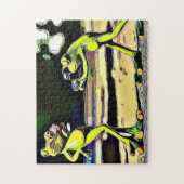 複雑な粋なカエル ジグソーパズル (縦)