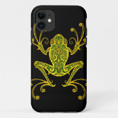 複雑な緑および黒いアマガエル Case-Mate iPhoneケース (裏面)