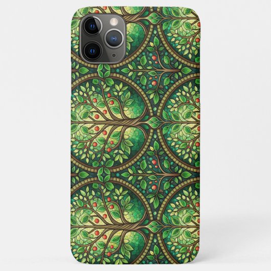 複雑な緑と茶色の Case-Mate iPhoneケース (裏面)
