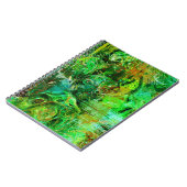 複雑な緑の質感 ノートブック (左側)