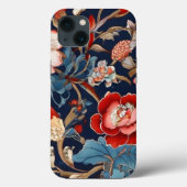 複雑な美しい花のデザインiPhone 13ケース Case-Mate iPhoneケース (裏面)