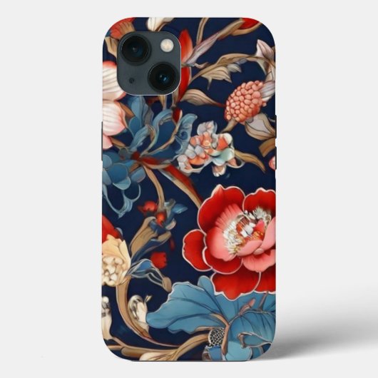 複雑な美しい花のデザインiPhone 13ケース Case-Mate iPhoneケース (裏面)