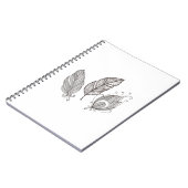 複雑な羽の落書き ノートブック (左側)