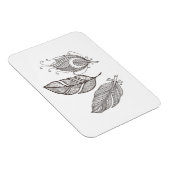 複雑な羽の鳩 マグネット (右側)