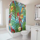 複雑な背景熱帯林フローラ葉 シャワーカーテン (インサイチュ)