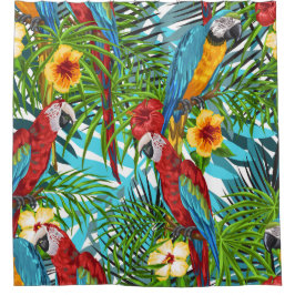 複雑な背景熱帯林フローラ葉 シャワーカーテン