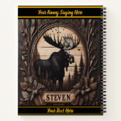 複雑な自然彫り ノートブック (裏面)