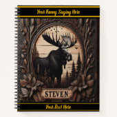 複雑な自然彫り ノートブック (正面)