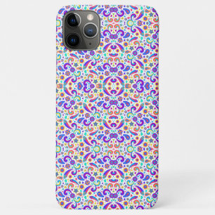 複雑な花柄のカラフルなスマホケース iPhone 11 PRO MAXケース