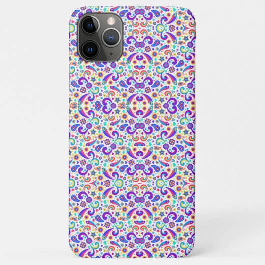 複雑な花柄のカラフルなスマホケース Case-Mate iPhoneケース (裏面)