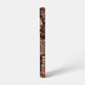 複雑な茶色と白の休日のジンジャーブレッドクッキー SAMSUNG GALAXYケース (左側面)