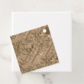 複雑な茶色のヴィンテージの花柄 フェイバータグ (インサイチュ)