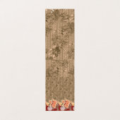 複雑な茶色のヴィンテージの花柄 名刺 (外部フラット)