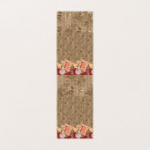 複雑な茶色のヴィンテージの花柄 名刺 (内部フラット)