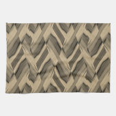 複雑な茶色の大理石のパターン キッチンタオル (横)