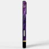 複雑な装飾を施した紫色の大理石 Case-Mate iPhoneケース (裏面 / 右)