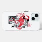 複雑な赤いフラミンゴ柄 - エキゾチックなトロピカルL Case-Mate iPhoneケース (裏面 (横))