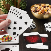 複雑な赤マンダラハートロマンチックなボホパターン トランプ (インサイチュ)