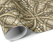 複雑な金ゴールドのケルト結び目模様 ラッピングペーパー (ロールコーナー)