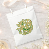 複雑な金ゴールドケルト馬 フェイバーバッグ (クリップ留めされた状態)