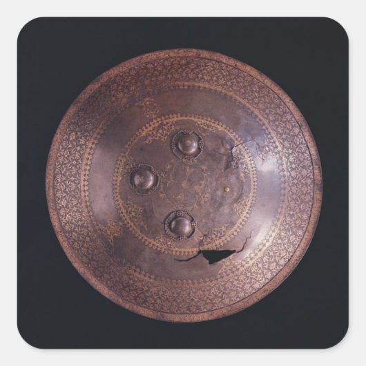 複雑な金ゴールド装飾の鋼製シールド スクエアシール (正面)