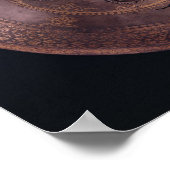 複雑な金ゴールド装飾の鋼製シールド ポスター (角)