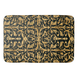 複雑な金ゴールド装飾模様 バスマット