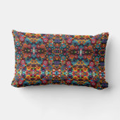 複雑な針編み模様 ランバークッション (裏面)