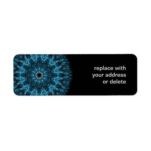 複雑な雪の結晶 ラベル (正面)